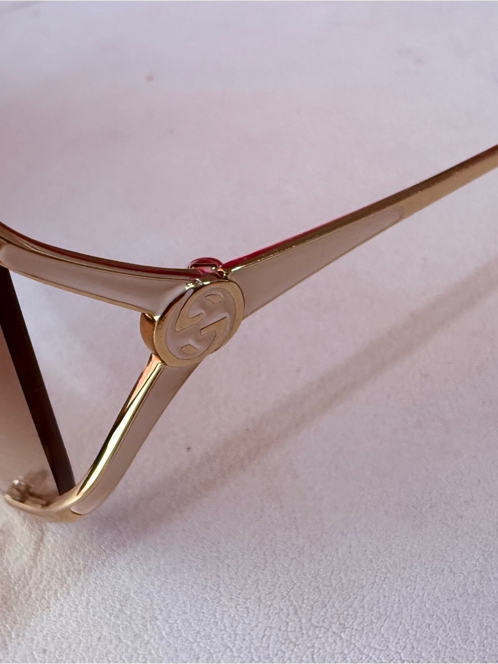 NEW Gucci GG0646S 002 Gucci-Logo Sunglasses Women's Gold/Brown Gradient 60mm - Picture 11 of 12